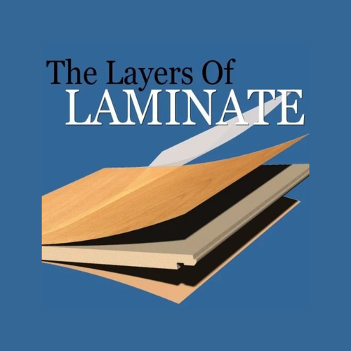 The Layers of Laminate graphic from Perkins Carpet Co in Conroe, TX